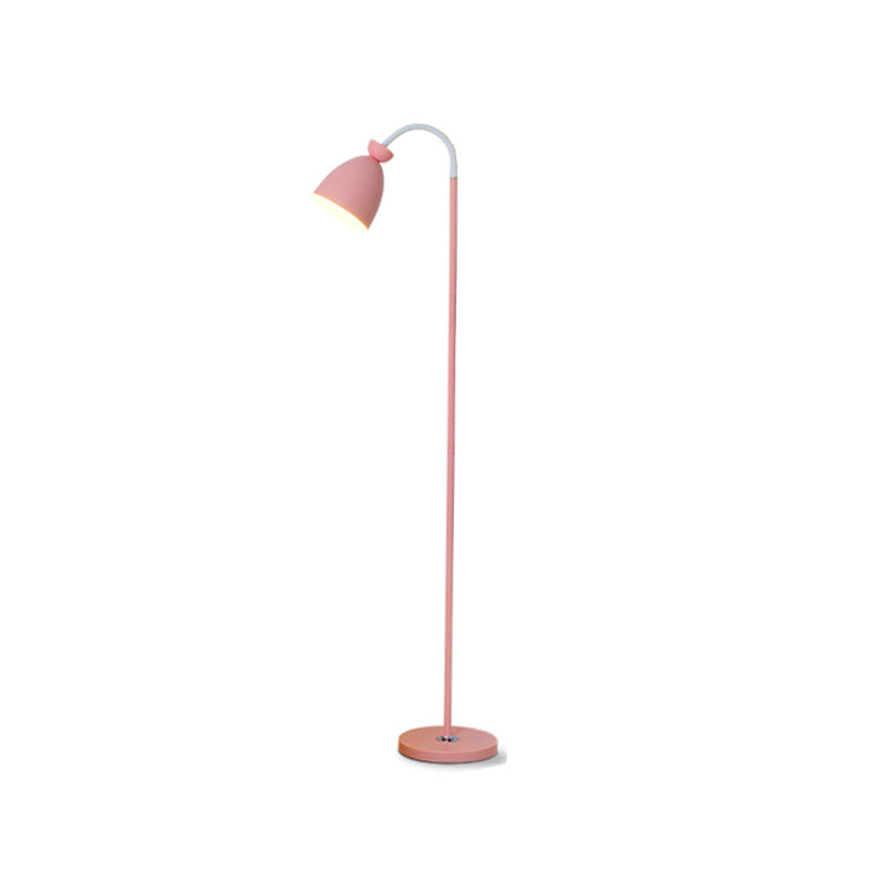 Macaron Metal Floor Reading Lampe 1-Light Floor pour le salon