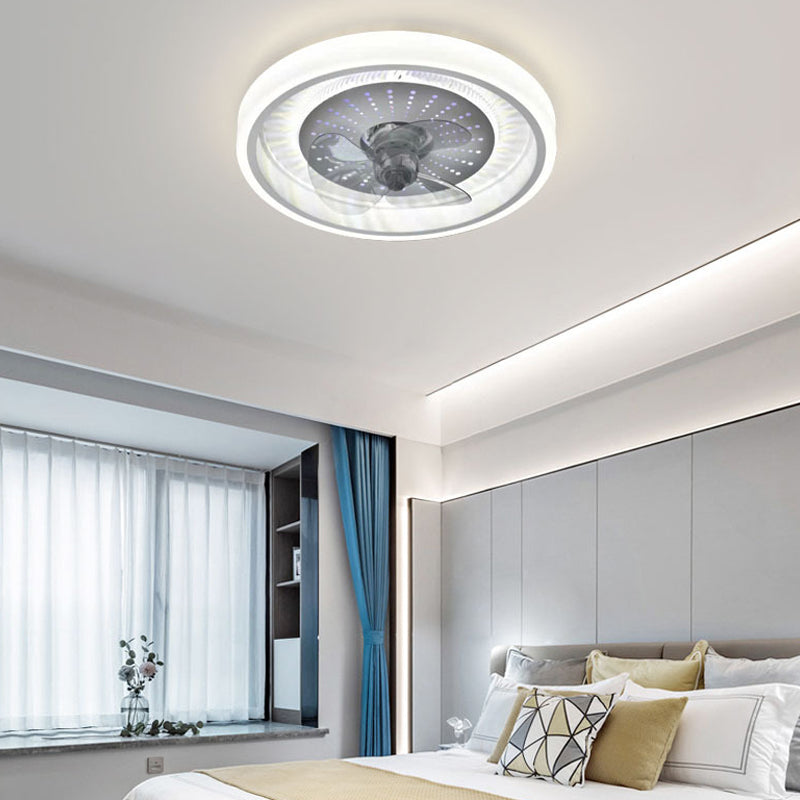 Circular Flush Mount Fans Lamp LED minimaliste LED MONTRE SEMI FUSH LIGHING POUR LA CHAMBRE