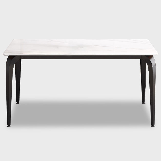 Mesa de comedor de piedra sinterizada Mesa base de 4 patas de estilo industrial para comedor