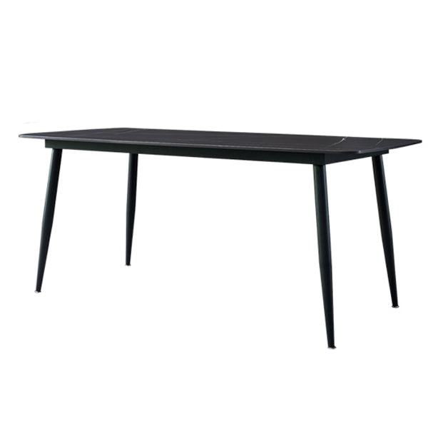 Industrial Style Dining Table 4 Legs Base Rectangle Table for Dining Room