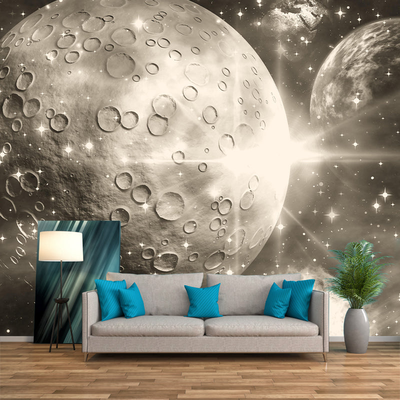 Universe Mural Wallpaper Novelty Style Mildew Resistant for Sleeping Room