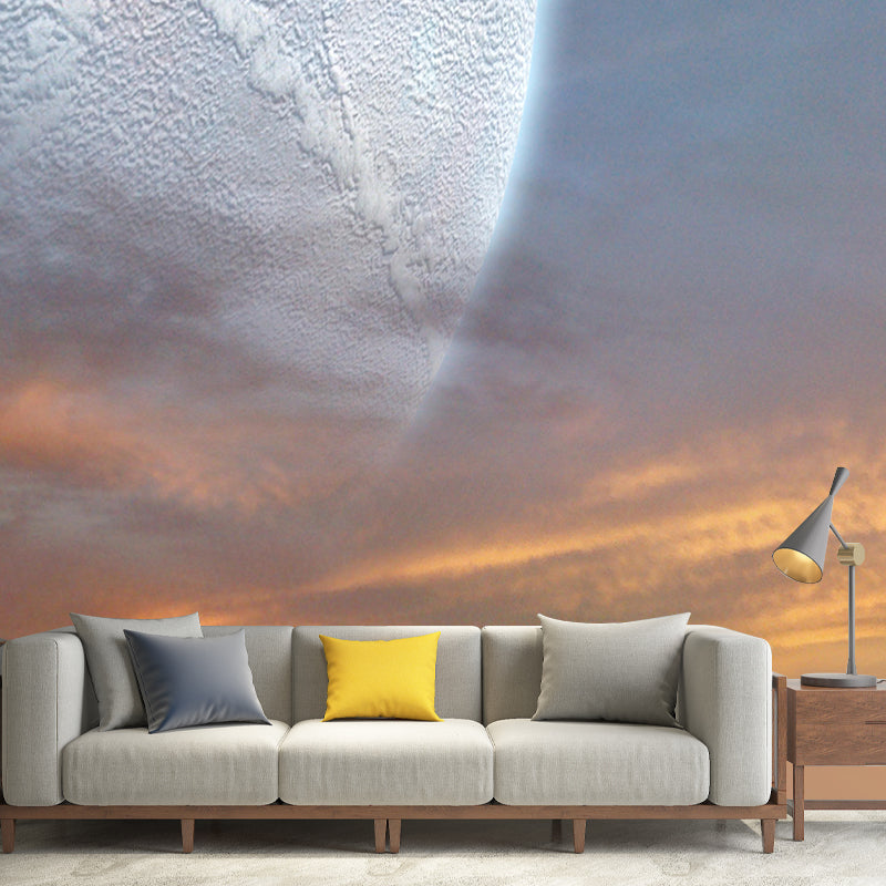 Novelty Style Universe Mural Wallpaper Mildew Resistant Interior Wall Mural