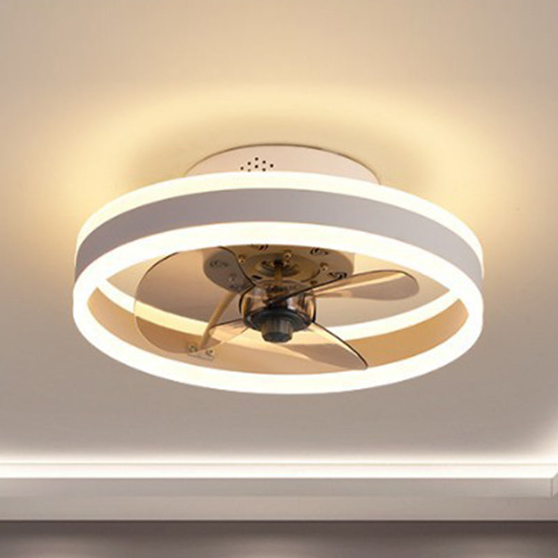 Éclairage de plafond LED circulaire Simplicité en acrylique chambre à coucher semi-flush lampe au plafond