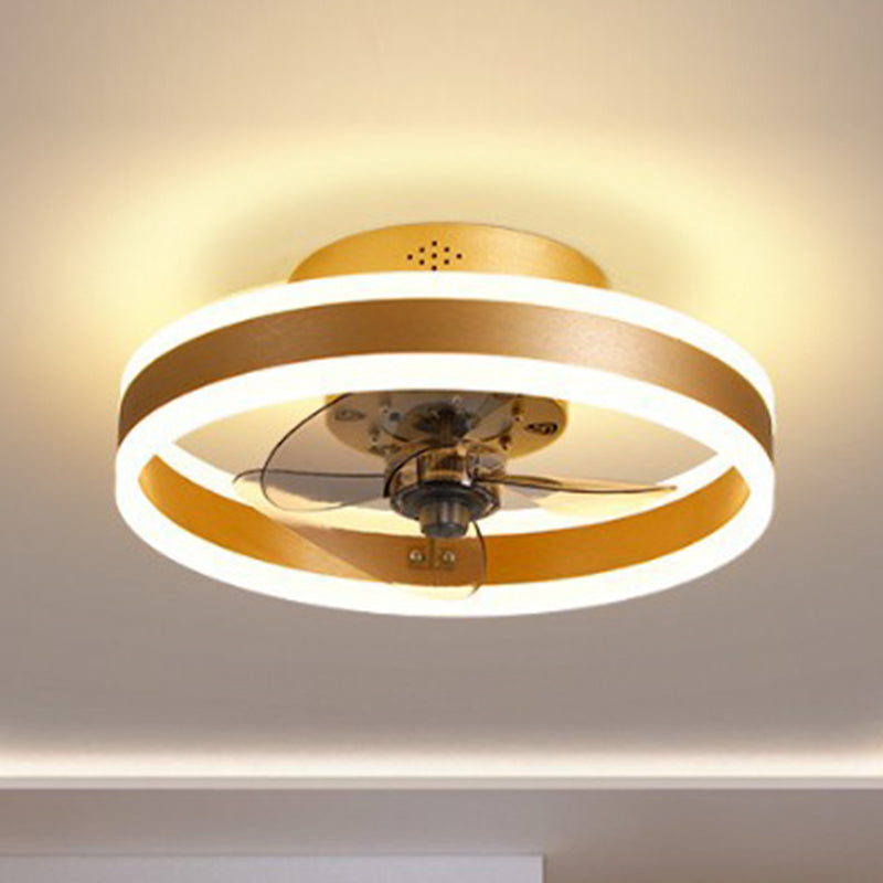 Éclairage de plafond LED circulaire Simplicité en acrylique chambre à coucher semi-flush lampe au plafond