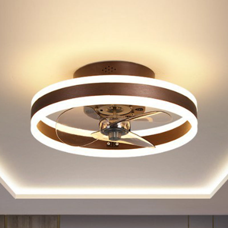 Éclairage de plafond LED circulaire Simplicité en acrylique chambre à coucher semi-flush lampe au plafond