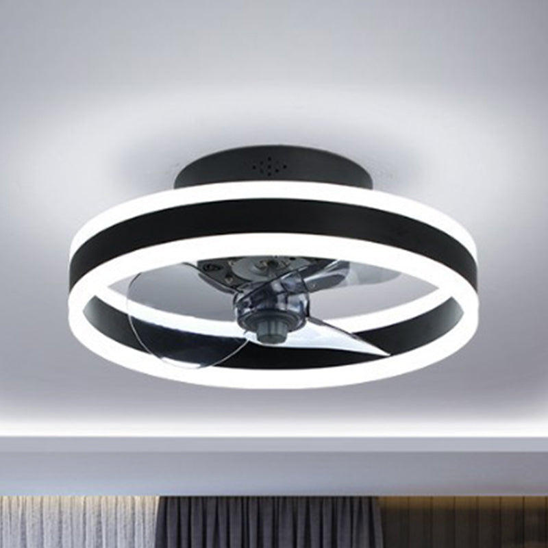 Éclairage de plafond LED circulaire Simplicité en acrylique chambre à coucher semi-flush lampe au plafond