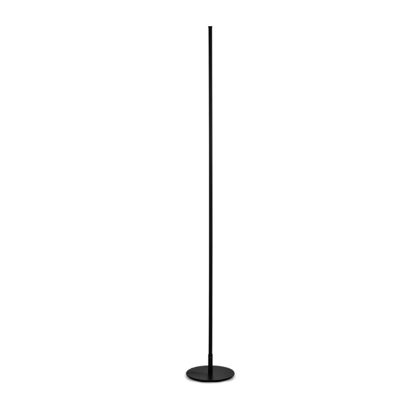 Simple Linear Floor Lamp Metallic Bedroom LED Standing Lamp Fixture