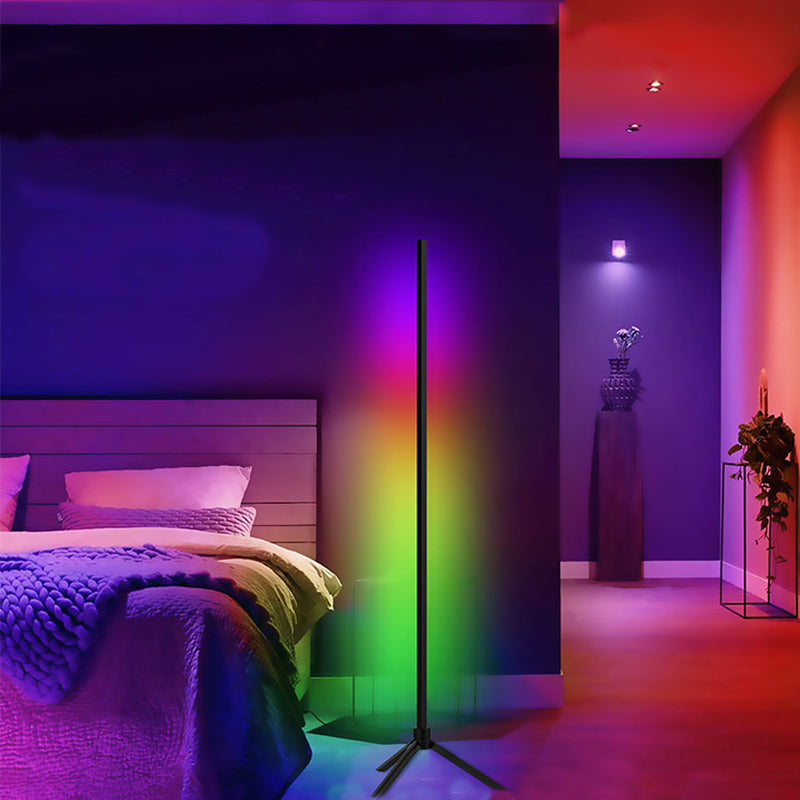 Stativbodenlicht modernistische trendige Schlafzimmer RGB -Atmosphäre Lampen in Schwarz