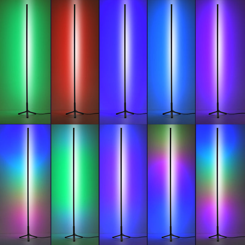 Statief vloerlicht modernistische trendy slaapkamer rgb sfeer lampen in zwart