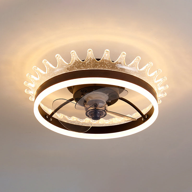 Éclairage de plafond LED minimaliste Light circulaire de plafond semi-rince avec une teinte acrylique