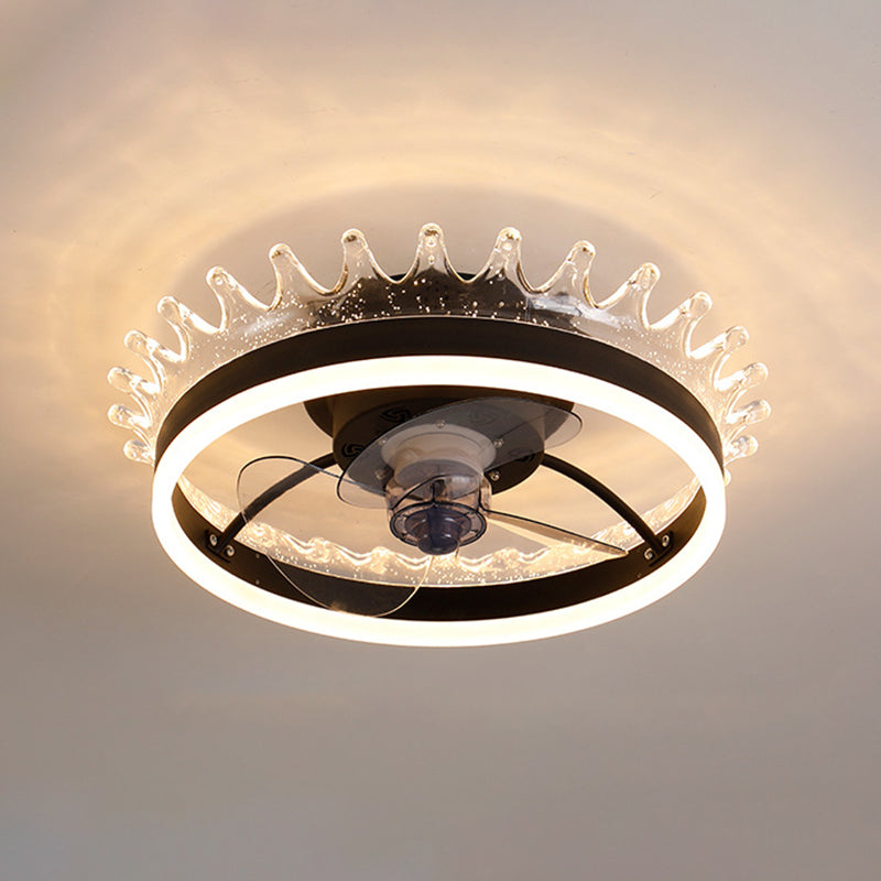 Éclairage de plafond LED minimaliste Light circulaire de plafond semi-rince avec une teinte acrylique