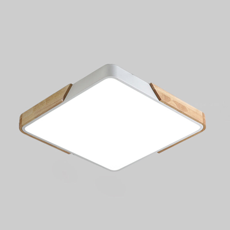 Modern Macaroon Style LED Ceiling Lamp Iron Geometric Flush Mount for Bedroom