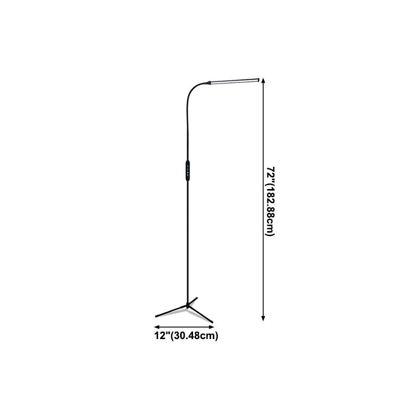 1 Lámparas de lámparas lineales de luz Modernismo Lámparas estándar de metal para sala de estar en negro