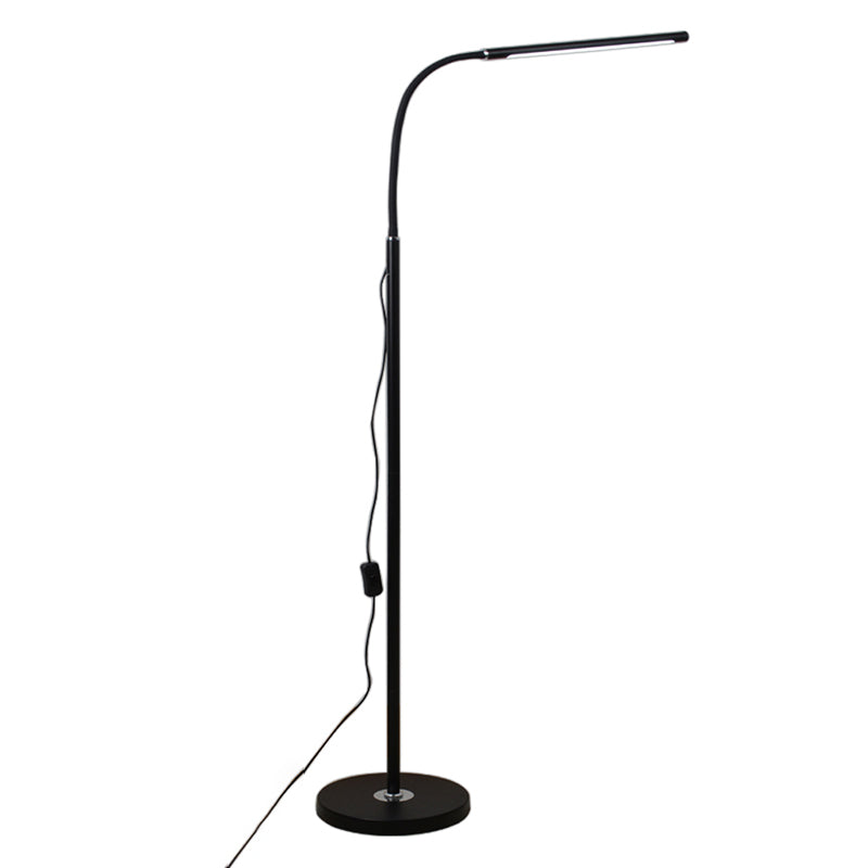 1 Light Linear Floor Lamps Modernism Metal Standard Lamps for Living Room