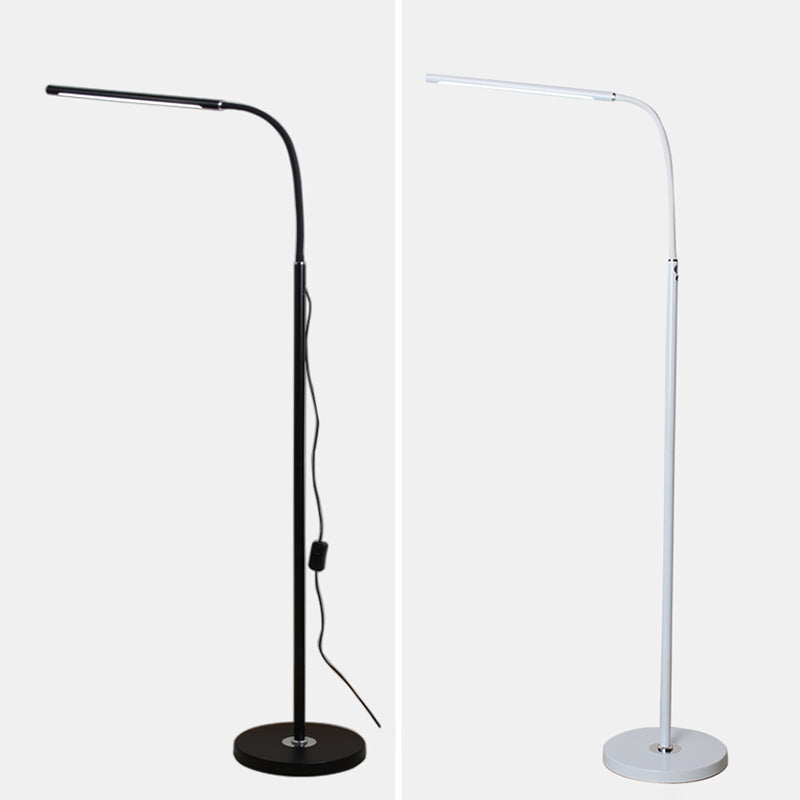 1 Light Linear Floor Lamps Modernism Metal Standard Lamps for Living Room