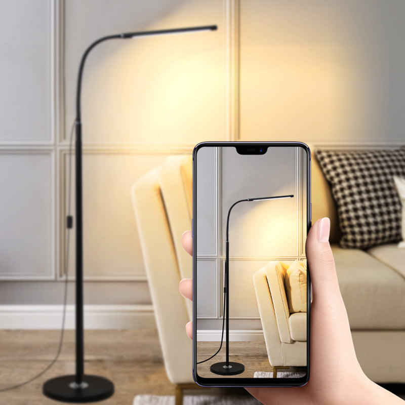 1 Light Linear Floor Lamps Modernism Metal Standard Lamps for Living Room