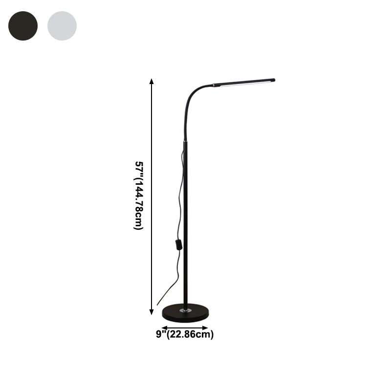 1 Light Linear Floor Lamps Modernism Metal Standard Lamps for Living Room