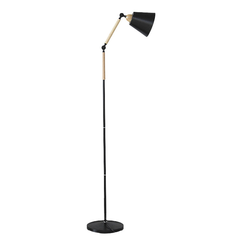 1 Light Cone Floor Lamp Modernism Metal Standard Lamps for Living Room