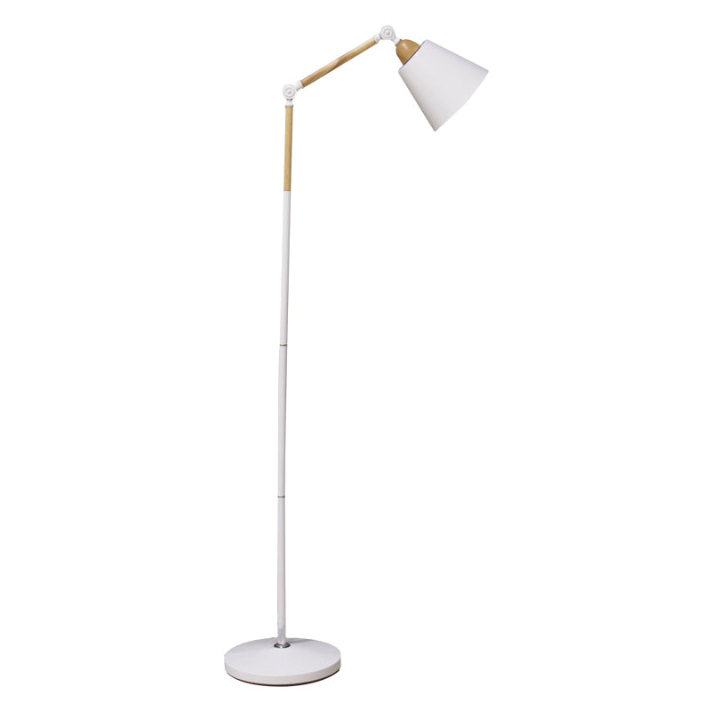 1 lampada da pavimento a cono leggero modernismo lampade standard metalliche per soggiorno