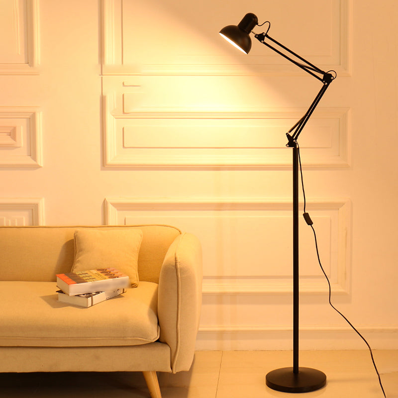 1 Light Dome Floor Lamp Modernism Metal Standard Lamps for Living Room