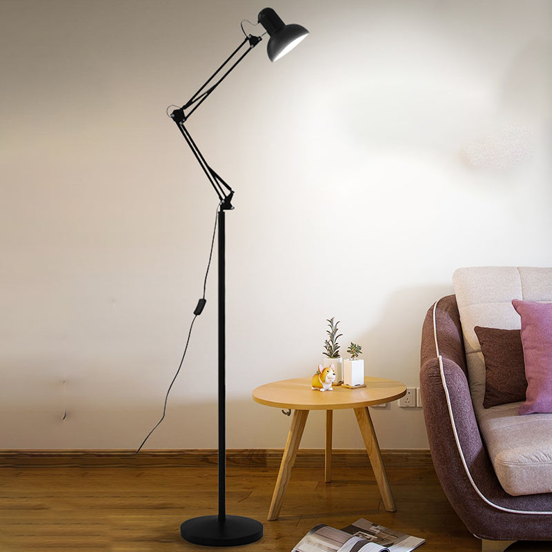 1 Light Dome Floor Lamp Modernism Metal Standard Lamps for Living Room