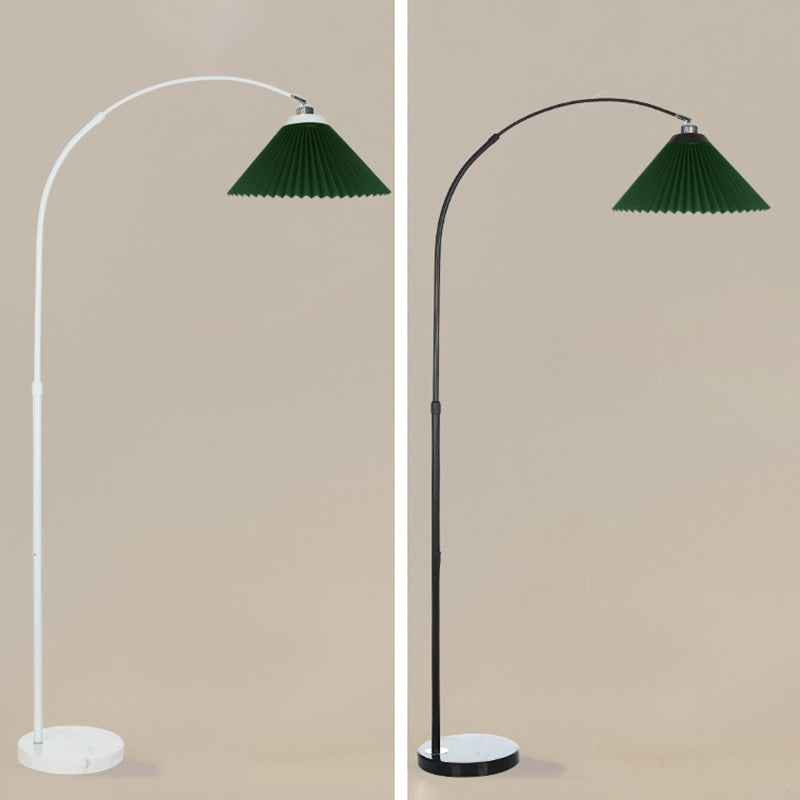 1 lampada da pavimento a cono leggero modernismo tessuto lampade standard per soggiorno