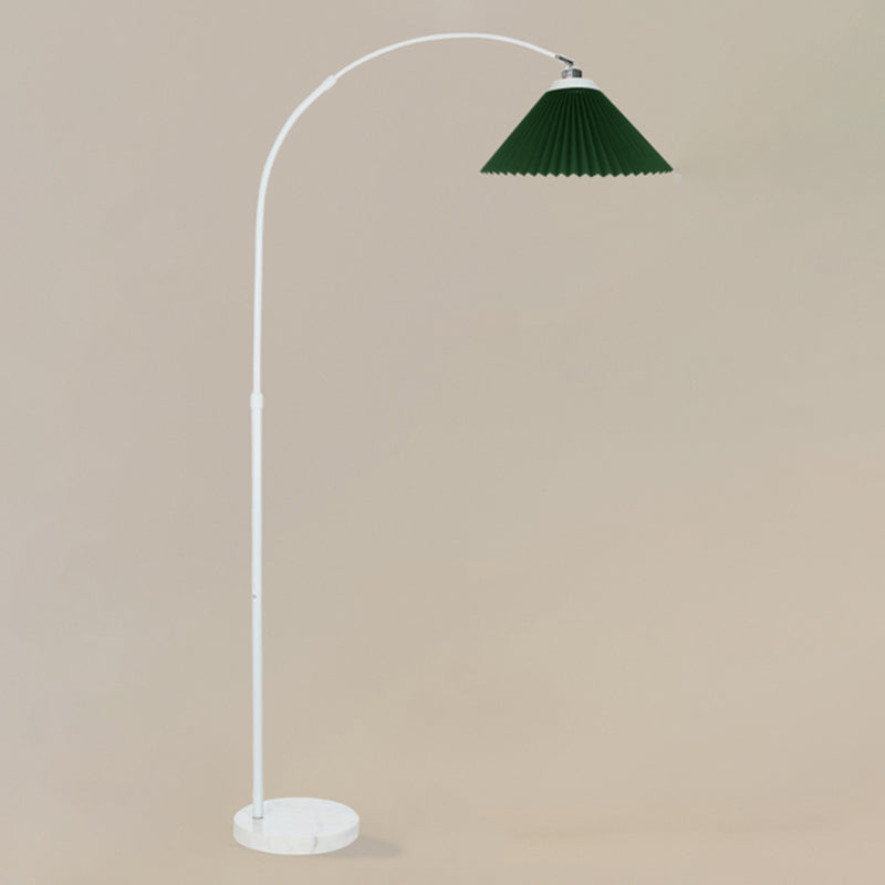 1 lampada da pavimento a cono leggero modernismo tessuto lampade standard per soggiorno