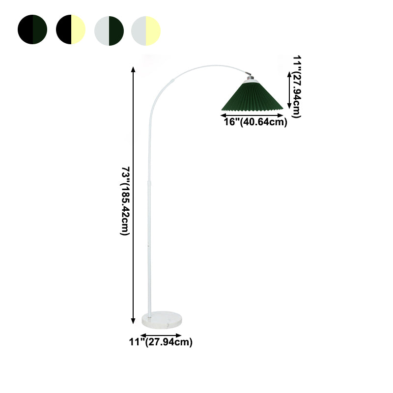 1 lampada da pavimento a cono leggero modernismo tessuto lampade standard per soggiorno