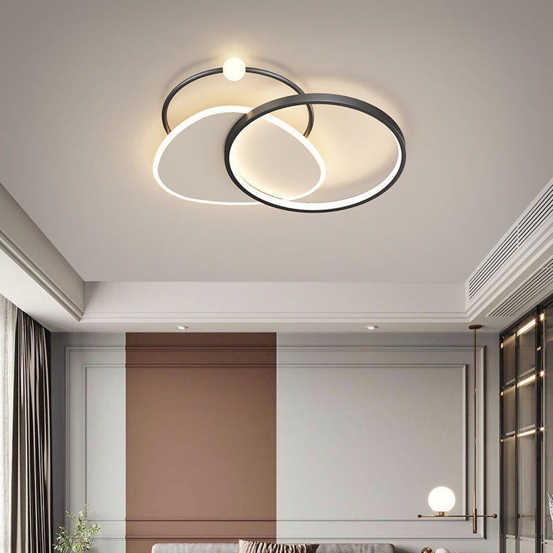 3 Lights Simplicity Ceiling Lighting Fixture LED Flush Ceiling Light for Living Room