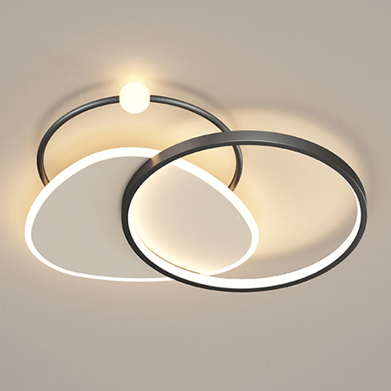 3 Lights Simplicity Ceiling Lighting Fixture LED Flush Ceiling Light for Living Room