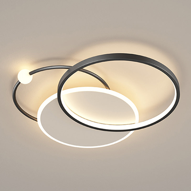 3 Lights Simplicity Ceiling Lighting Fixture LED Flush Ceiling Light for Living Room