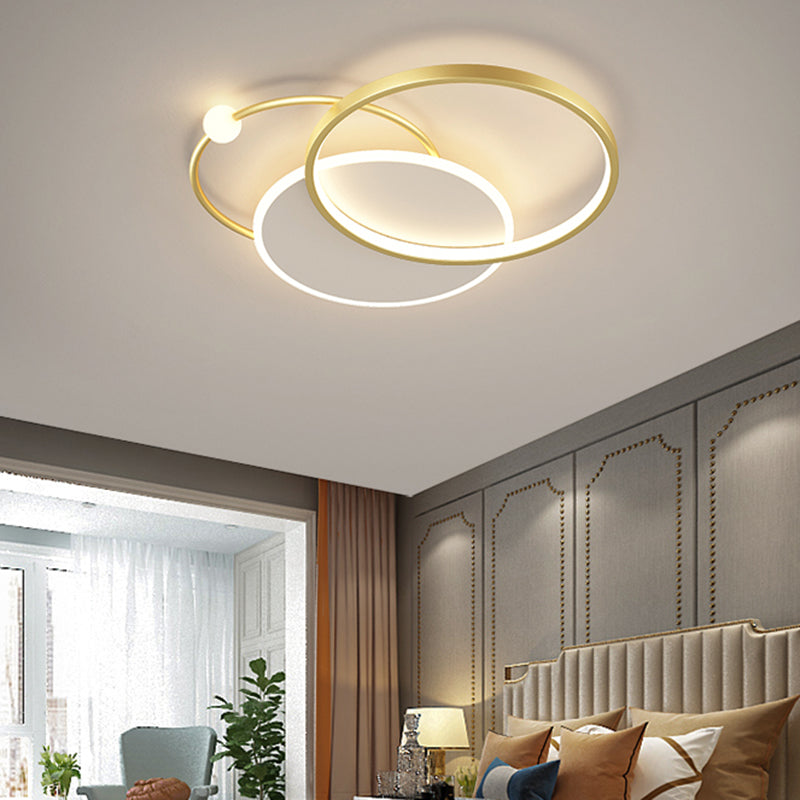 3 Lights Simplicity Ceiling Lighting Fixture LED Flush Ceiling Light for Living Room