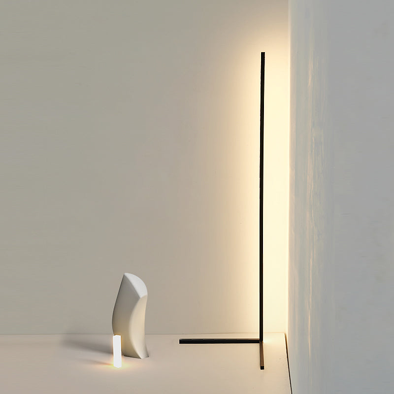 Simplicity Aluminum Floor Reading Lamp Linear 1-Light LED Floor Lamp for Living Room