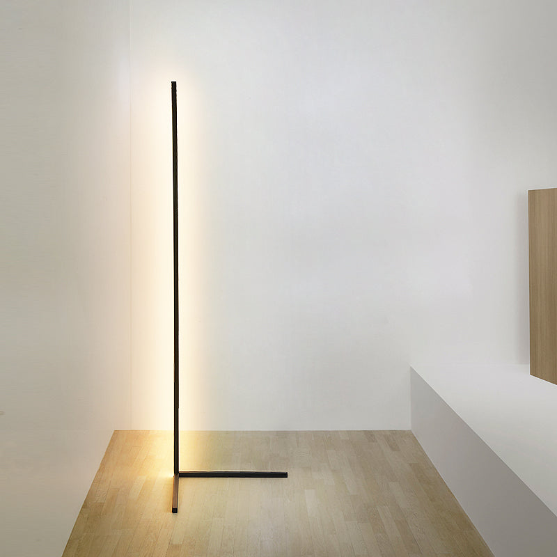 Simplicity Aluminum Floor Reading Lamp Linear 1-Light LED Floor Lamp for Living Room