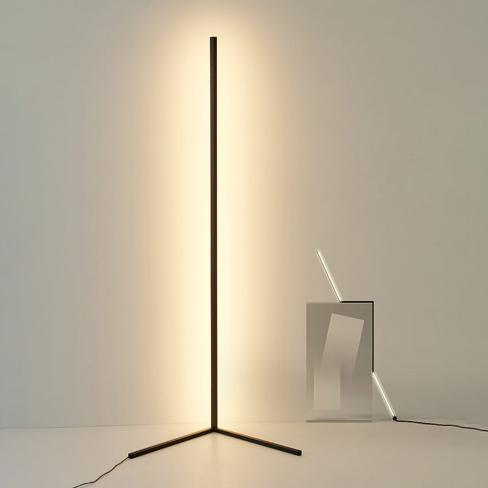 Simplicity Aluminum Floor Reading Lamp Linear 1-Light LED Floor Lamp for Living Room