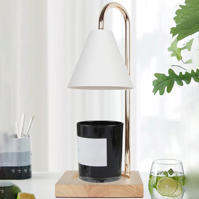 Metal Arc Table Lamp Modern Style Colorful Single Light Table Light for Bedroom