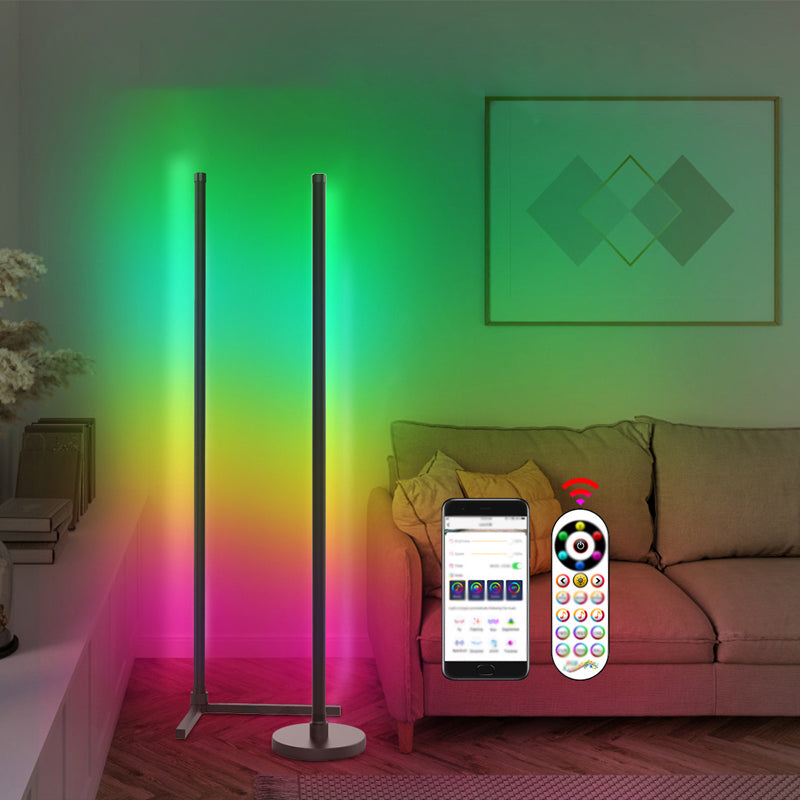 RGB Smart lineair vloerlicht Minimalistisch metalen woonkamer hoeklicht