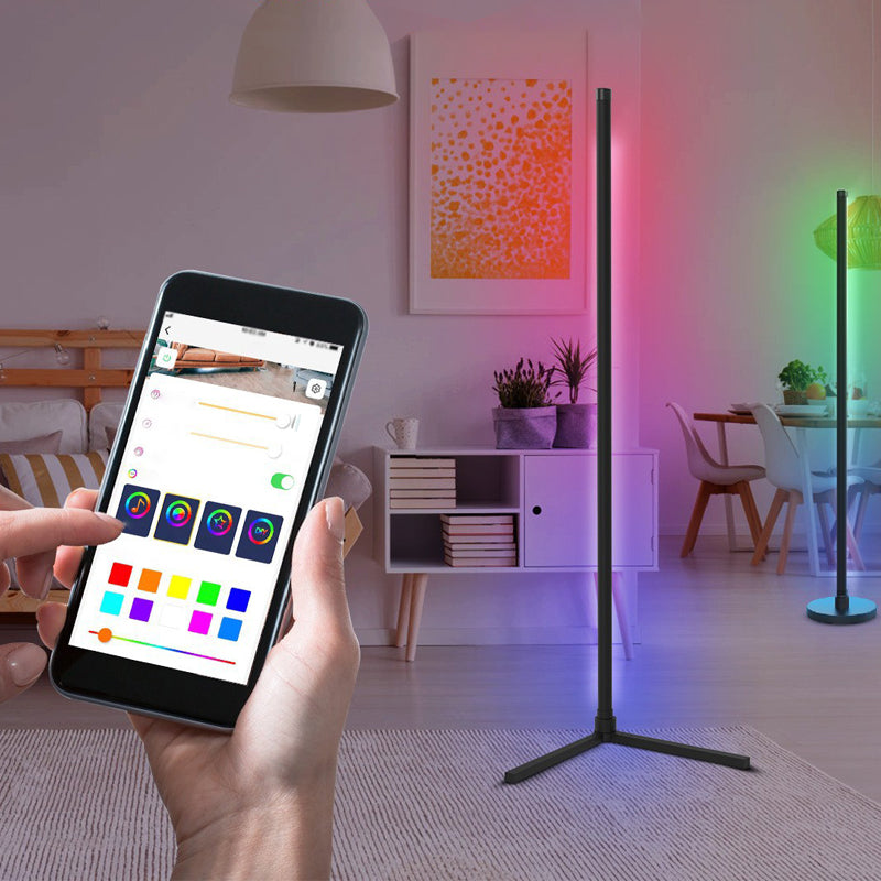 RGB Smart lineair vloerlicht Minimalistisch metalen woonkamer hoeklicht