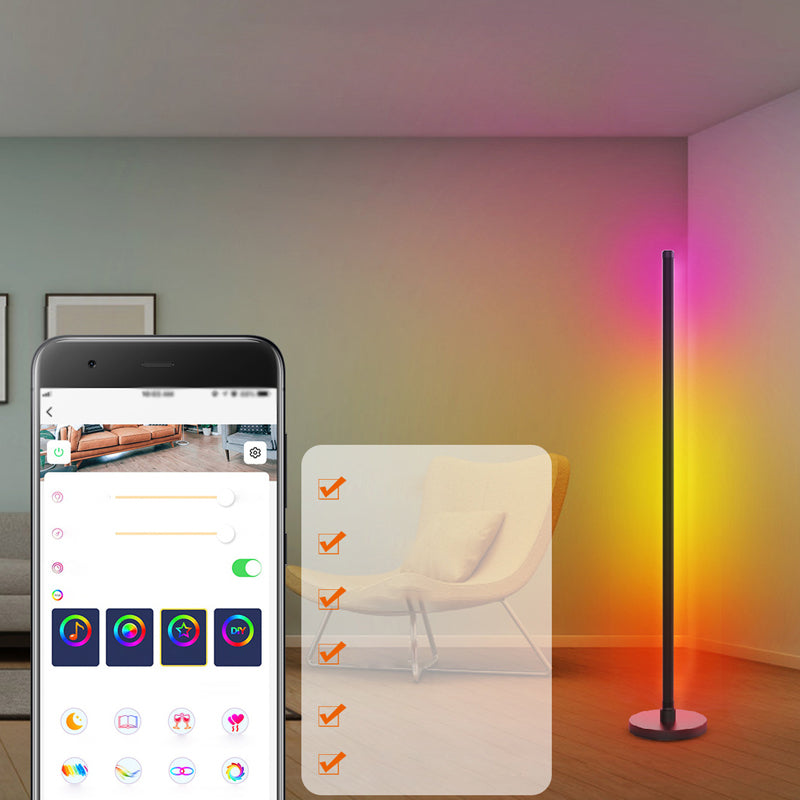 RGB Smart lineair vloerlicht Minimalistisch metalen woonkamer hoeklicht