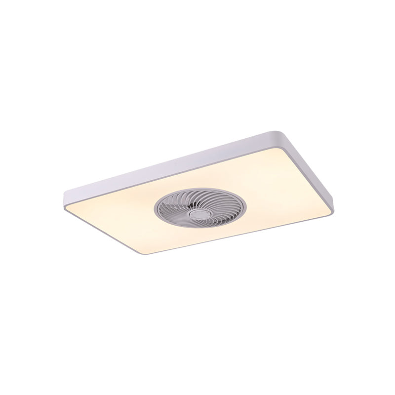 Salon du salon Light Light Simple blanc semi-flush lampe plafond avec une teinte acrylique