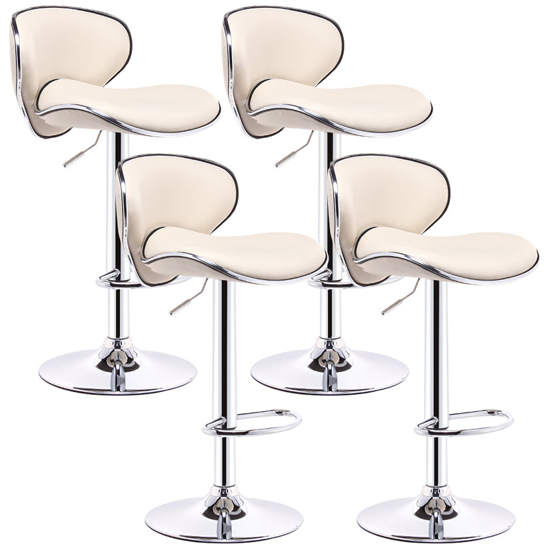 Lift and Rotate Height Stool Modern Indoor Leather Bar Stool