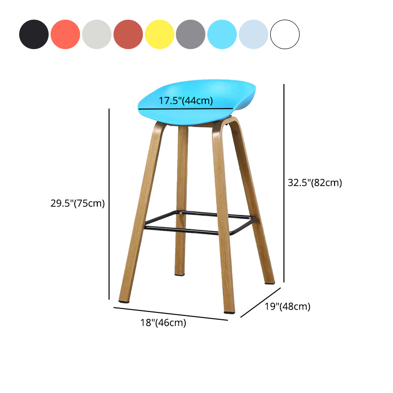 Contemporary Simple Counter Stools 29 Inch Indoor Bar Stool with Metal Leg