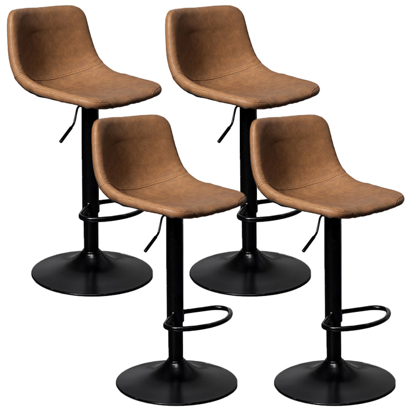 Rotatable and Liftable Counter Stool Industrial Leather Cushion Bar Stool