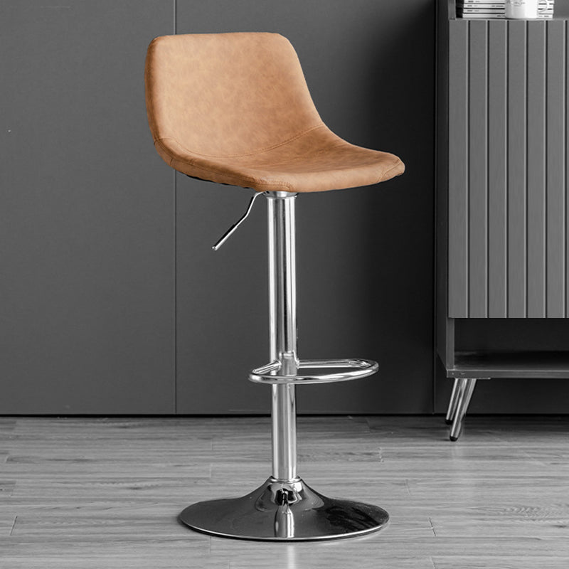 Rotatable and Liftable Counter Stool Industrial Leather Cushion Bar Stool