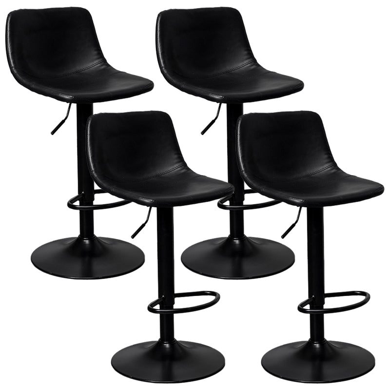 Rotatable and Liftable Counter Stool Industrial Leather Cushion Bar Stool