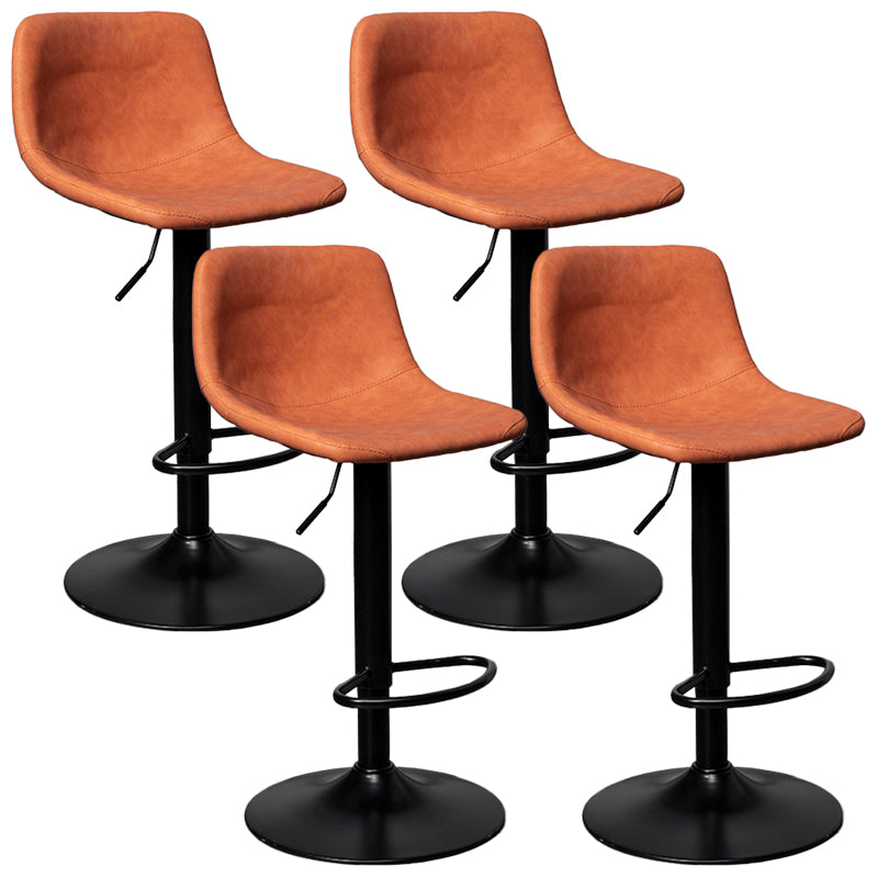 Rotatable and Liftable Counter Stool Industrial Leather Cushion Bar Stool