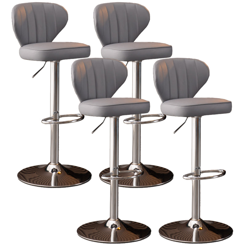 Modern Adjustable Barstool Leather Cushion Bar Stool for Living Room