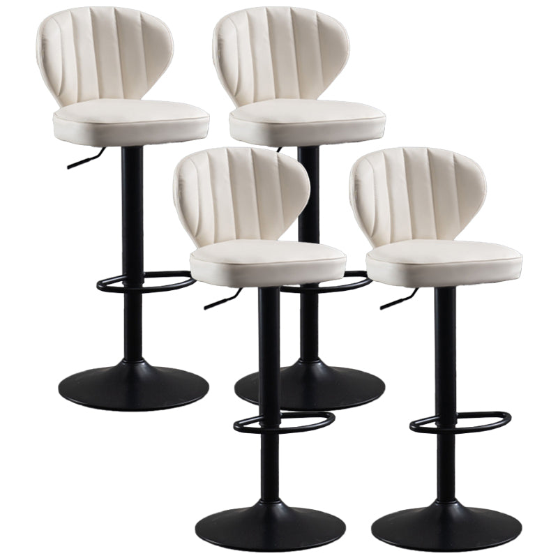 Modern Adjustable Barstool Leather Cushion Bar Stool for Living Room