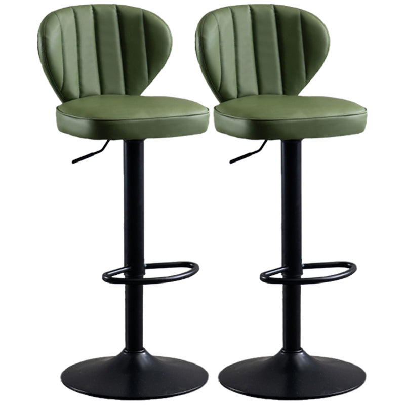 Modern Adjustable Barstool Leather Cushion Bar Stool for Living Room