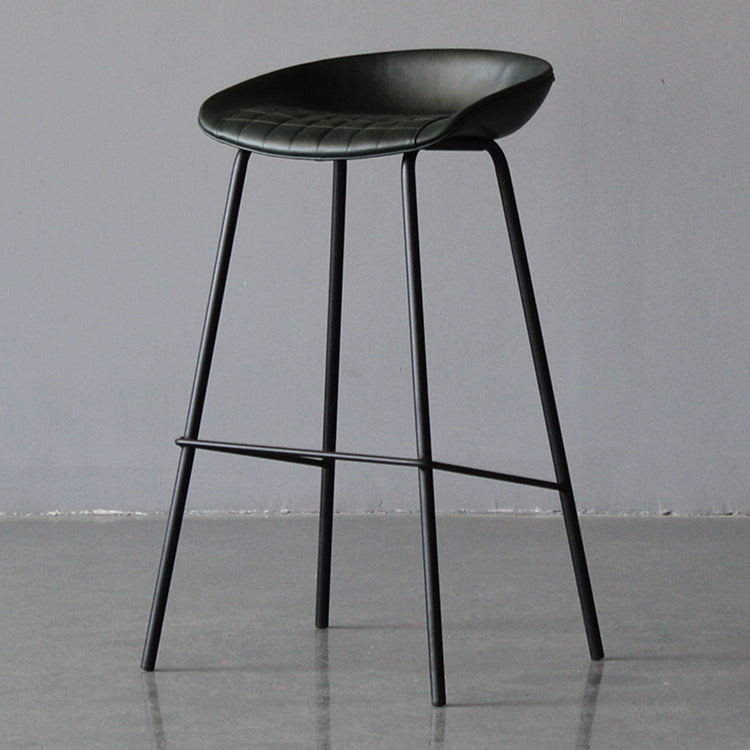 Tabouret de bar de salon en cuir en cuir en cuir industriel avec place de salon avec siège de seau